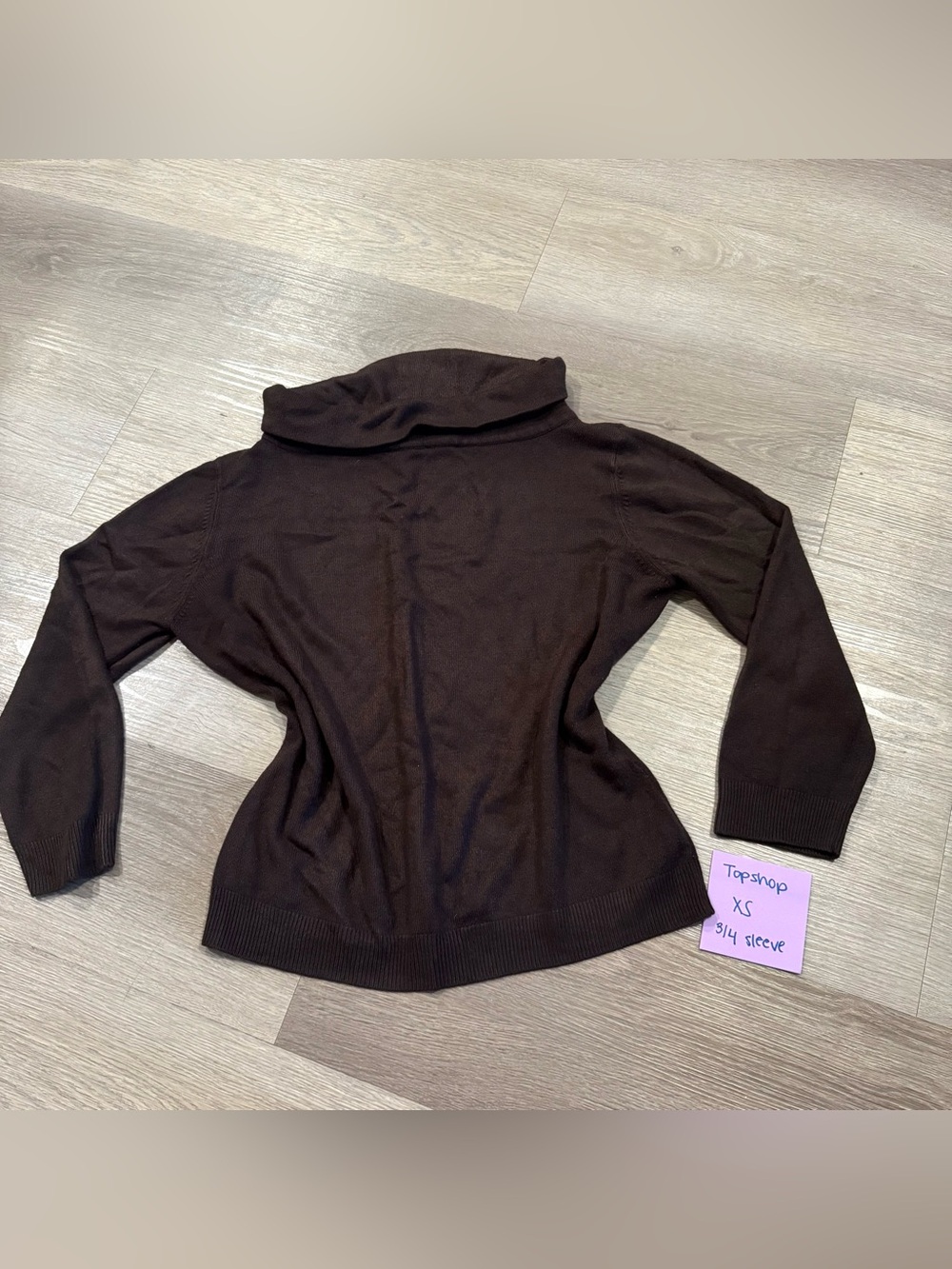 TOPSHOP Brown Cowl Neck Women’s Sweater